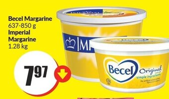FreshCo Becel Margarine 637-850 g Imperial Margarine 1.28 kg offer