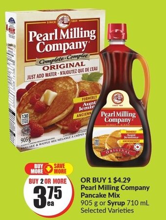 FreshCo Pearl Milling Company Pancake Mix 905 g or Syrup 710 mL offer