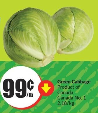 FreshCo Green Cabbage offer