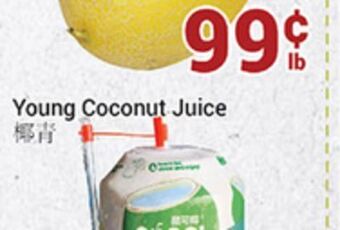 Oceans Fresh Food Market Young coconut juice offer