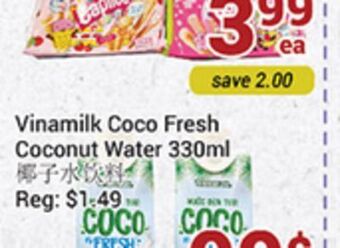 Oceans Fresh Food Market Vinamilk coco fresh coconut water offer