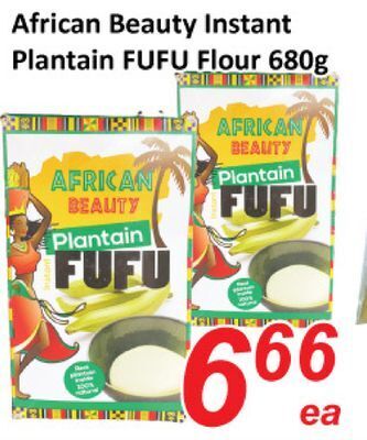 African beauty instant plantain fufu flour