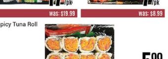Nations Fresh Foods Spicy tuna roll offer