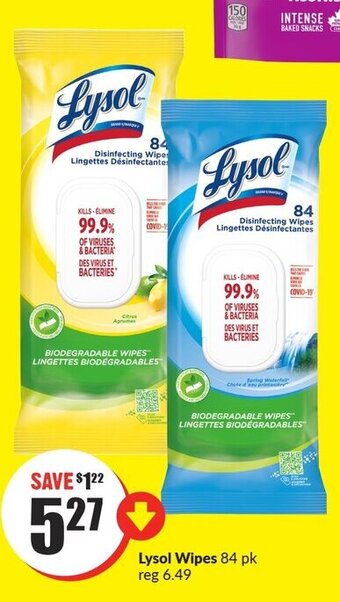 FreshCo Lysol Wipes 84 pk offer