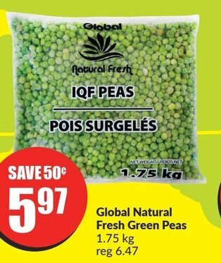 FreshCo Global Natural Fresh Green Peas 1.75kg offer