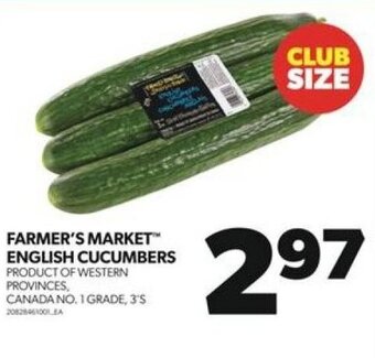 Real Canadian Superstore FARMER'S MARKET ENGLISH CUCUMBERS offer