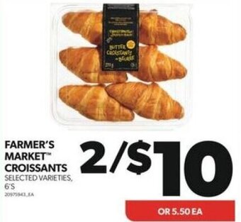 Real Canadian Superstore FARMER'S MARKET CROISSANTS SELECTED VARIETIES, 6'S offer