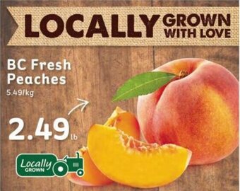 Market Place IGA BC Fresh Peaches offer