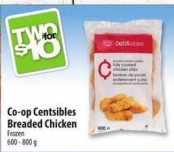 Co-Op Food Co-op Centsibles Breaded Chicken Frozen 600 g - 800 g offer