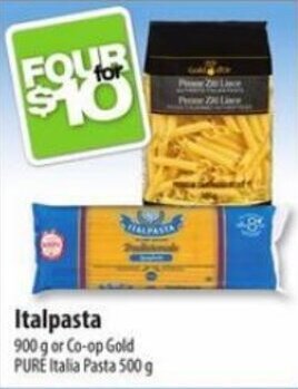 Co-Op Food Italpasta 900 g or Co-op Gold PURE Italia Pasta 500 g offer