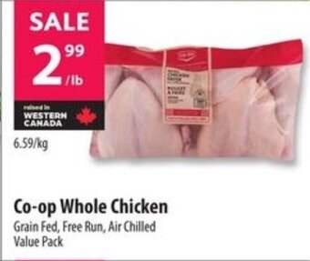 Co-op Co-op Whole Chicken Grain Fed, Free Run, Air Chilled Value Pack offer