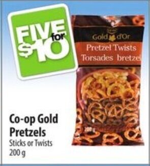 Co-op Co-op Gold Pretzels Sticks or Twists 200 g offer