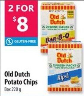 Co-op Old Dutch Potato Chips Box 220 g offer