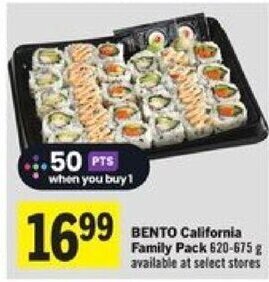 Foodland BENTO California Family Pack 620 - 675 g offer