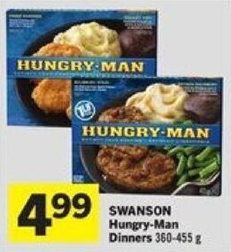 Foodland SWANSON Hungry-Man Dinners 360 - 455 g offer