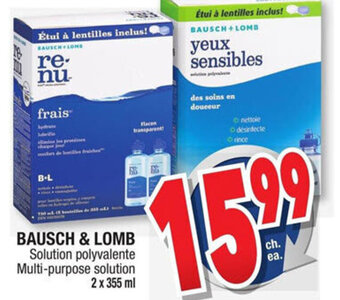 Jean Coutu BAUSCH & LOMB Multi-purpose solution 2 x 355 ml offer