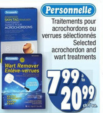 Jean Coutu Personnelle Selected acrochordon and wart treatments offer