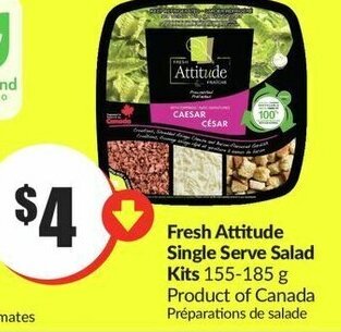 FreshCo Fresh Attitude Single Serve Salad Kits 155-185 g offer
