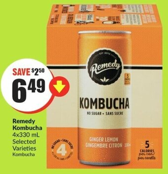 FreshCo Remedy Kombucha 4x330 mL offer