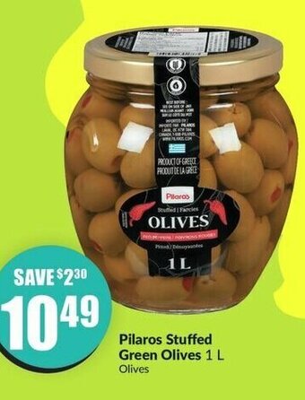 FreshCo Pilaros Stuffed Green Olives 1 L offer