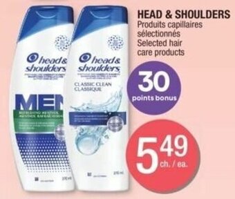 Jean Coutu HEAD & SHOULDERS Selected hair care products offer