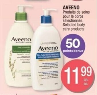 Jean Coutu AVEENO Selected body care products offer