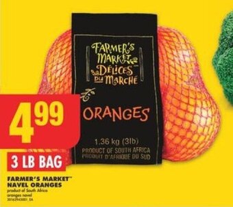 No Frills FARMER'S MARKET NAVEL ORANGES 3 LB BAG offer