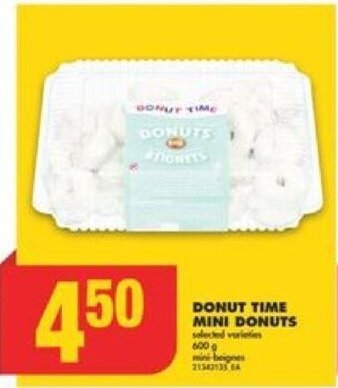 No Frills DONUT TIME MINI DONUTS 600 g offer