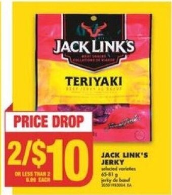 No Frills JACK LINK'S JERKY 65 - 81 g offer