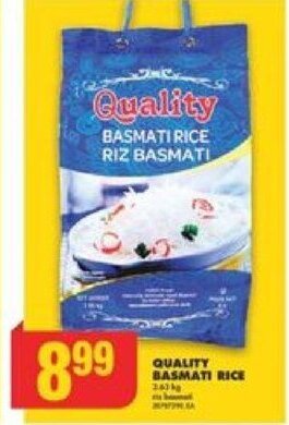 No Frills QUALITY BASMATI RICE 263 kg offer