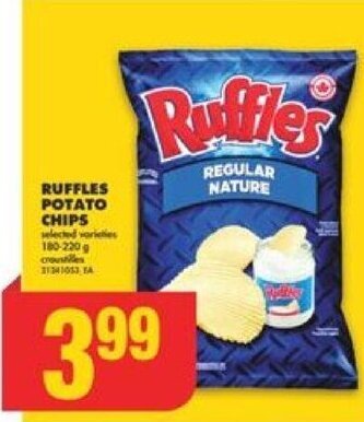 No Frills RUFFLES POTATO CHIPS 180 - 220 g offer