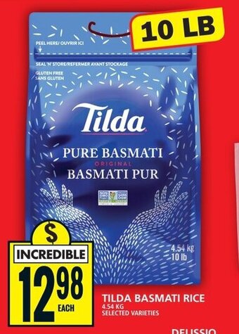 Food Basics TILDA BASMATI RICE 4,54 KG offer