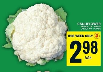 Food Basics CAULIFLOWER offer