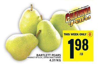 Food Basics BARTLETT PEARS offer