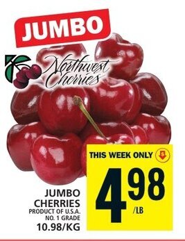 Food Basics JUMBO CHERRIES offer