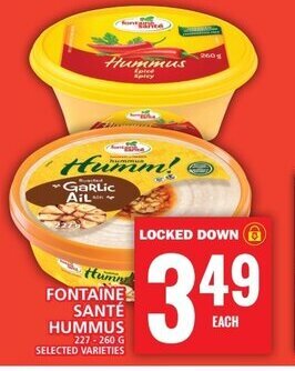 Food Basics FONTAINE SANTÉ HUMMUS offer