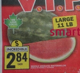 Food Basics WHOLE SEEDLESS WATERMELON offer