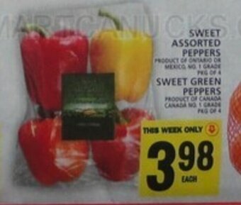 Food Basics SWEET ASSORTED PEPPERS OR SWEET GREEN PEPPERS offer