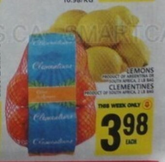 Food Basics LEMONS OR CLEMENTINES offer