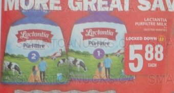 Food Basics LACTANTIA PURFILTRE MILK offer