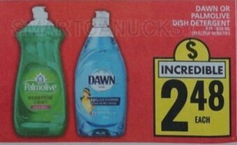 Food Basics DAWN OR PALMOLIVE DISH DETERGENT offer