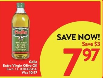 Walmart Gallo Extra Virgin Olive Oil offer