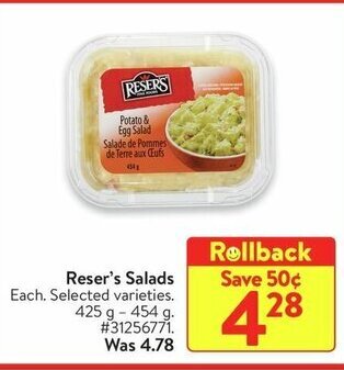 Walmart Reser's Salads offer