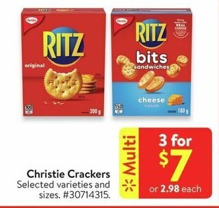 Walmart Christie Crackers offer