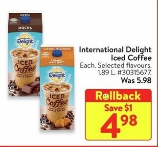Walmart International Delight Iced Coffee offer