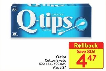 Walmart Q-tips Cotton Swabs offer