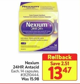 Walmart Nexium 24HR Antacid offer