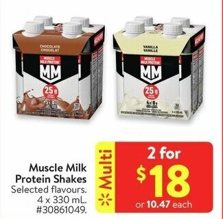 Walmart Muscle Milk Protein Shakes offer