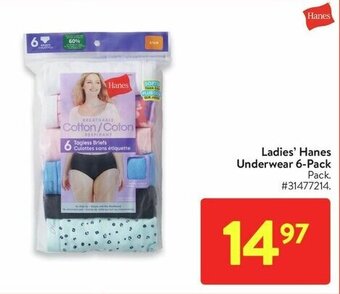 Walmart Ladies' Hanes Underwear offer