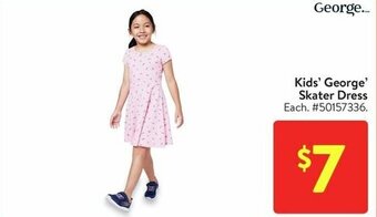 Walmart Kids' George' Skater Dress offer